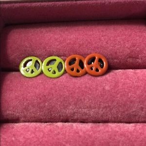 Peace sign earrings